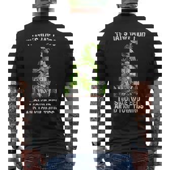 Gnome Thats What I Do I Smoke Weed And I Know Things 2023 Mens Back Print T-shirt | Mazezy