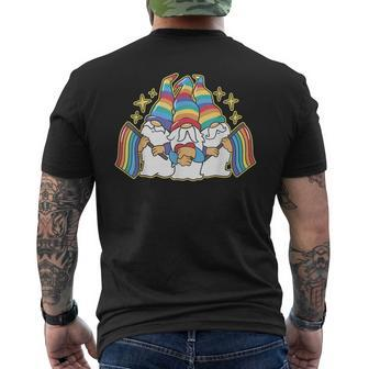 Gnomes Lgbtq Flag Gay Pride Month  Mens Back Print T-shirt