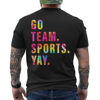 Go Team Sports Yay Sports And Games Competition Team Men's T-shirt Back Print - Monsterry AU