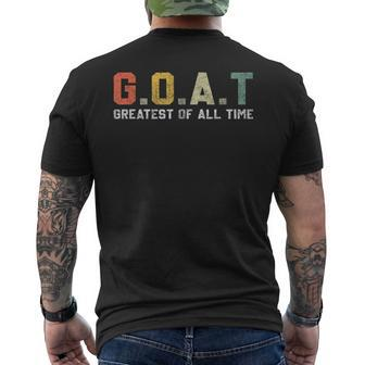 GOAT Greatest Of All Time Vintage Goat Lover Gifts Gifts For Goat Lovers Funny Gifts Mens Back Print T-shirt | Mazezy