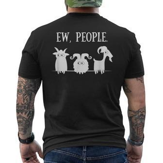 Goat Lovers For Introverts Ew People Goats Men's T-shirt Back Print | Mazezy UK
