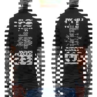 My God Is An Awesome God Christian Religious Jesus Christ Men's Back Print T-shirt | Mazezy