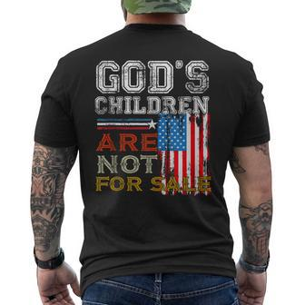 Gods Children Are Not For Sale Embracing Sound Of Freedom Freedom Funny Gifts Mens Back Print T-shirt | Mazezy