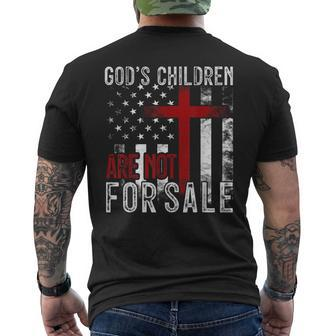 Gods Children Are Not For Sale Funny Political Political Funny Gifts Mens Back Print T-shirt | Mazezy