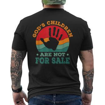 Gods Children Are Not For Sale Funny Quote Gods Childre Mens Back Print T-shirt | Mazezy