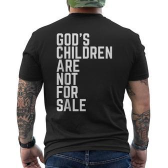 Gods Children Are Not For Sale Jesus Christian America Flag Christian Gifts Mens Back Print T-shirt | Mazezy