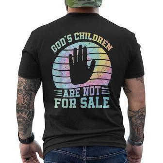 Gods Children Are Not For Sale Retro Tie Dye Retro Gifts Mens Back Print T-shirt | Mazezy CA
