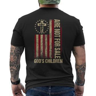Gods Children Are Not For Sale Vintage Gods Children Usa Usa Gifts Mens Back Print T-shirt | Mazezy