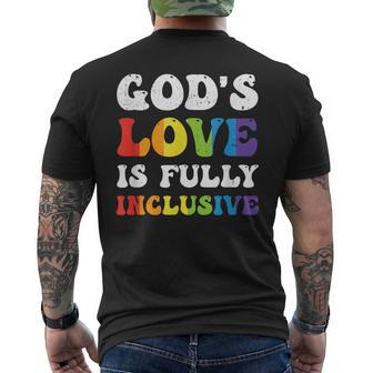 God's Love Is Fully Inclusive Lgbt Quotes Gender Equality Men's T-shirt Back Print | Mazezy
