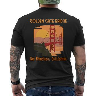 Golden Gate Bridge San Francisco California Souvenir Men's T-shirt Back Print | Mazezy