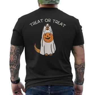 Golden Retriever Ghost Halloween Trick Or Treat Dog Lovers Men's T-shirt Back Print - Thegiftio UK