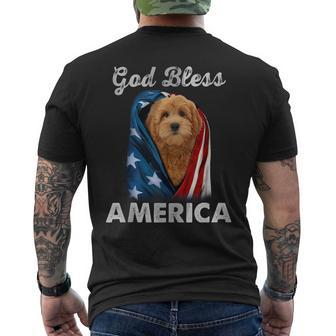 Goldendoodle Dog American Usa Flag 4Th Of July Dog Lover Mens Back Print T-shirt | Mazezy DE