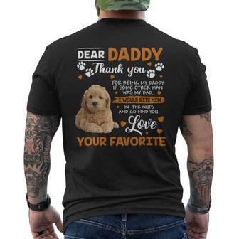 Goldendoodle Dog Dear Daddy Thank You For Being My Daddy Mens Back Print T-shirt - Monsterry CA