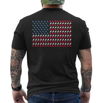 Goldfinch American Flag Passerine Us 4Th Of July Usa Men's T-shirt Back Print | Mazezy