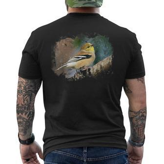 Goldfinch Bird For Nature Lovers Birder Men's T-shirt Back Print | Mazezy