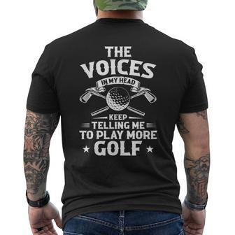 Golf Player Funny Golfing Play More Golf Mens Back Print T-shirt - Thegiftio UK