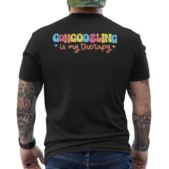 Gongoozling Is My Therapy Men's T-shirt Back Print | Mazezy