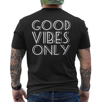 Good Vibes Only Positive Peaceful Decour Men's T-shirt Back Print | Mazezy UK
