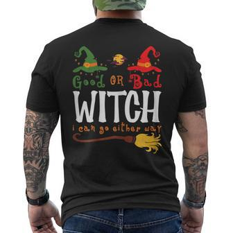 Good Witch Bad Witch I Can Go Either Way Halloween Costume Men's T-shirt Back Print - Thegiftio UK