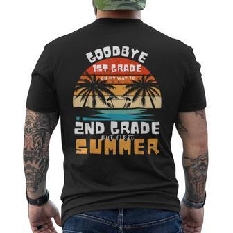Goodbye 1St Grade Graduation To 2Nd Grade Hello Summer Kids Men's Crewneck Short Sleeve Back Print T-shirt - Monsterry UK