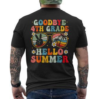 Goodbye 4Th Grade Hello Summer Groovy Fourth Grade Graduate Mens Back Print T-shirt | Mazezy CA