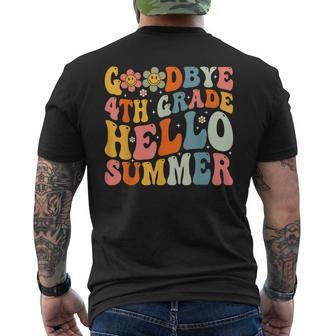 Goodbye 4Th Grade Hello Summer Last Day Of School Boys Kids Mens Back Print T-shirt | Mazezy UK