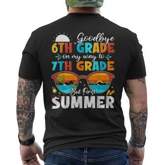 Goodbye 6Th Grade Graduation To 7Th Grade Hello Summer Kids Mens Back Print T-shirt - Seseable