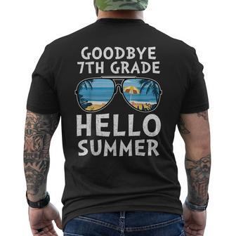 Goodbye 7Th Grade Hello Summer Sunglasses Last Day Of School Mens Back Print T-shirt | Mazezy AU
