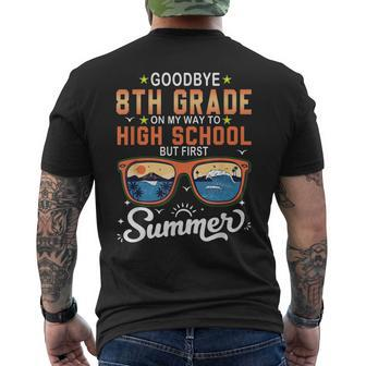 Goodbye 8Th Grade Graduation To 9Th Grade Hello Summer Kids Mens Back Print T-shirt | Mazezy