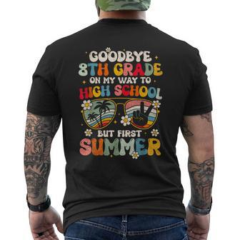 Goodbye 8Th Grade Graduation To High School Hello Summer Kid Mens Back Print T-shirt | Mazezy