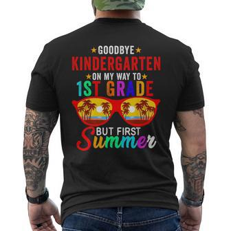 Goodbye Kindergarten Graduation Hello 1St Grade Summer Kids Mens Back Print T-shirt | Mazezy DE