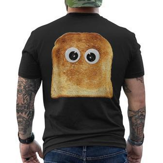 Googly Eye Toast Bread Eater Vegetarian Costume Silly Men's T-shirt Back Print | Mazezy