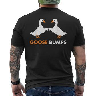 Goose Bumps Goosebumps Funny Geese Fist Bump Pun Mens Back Print T-shirt | Mazezy