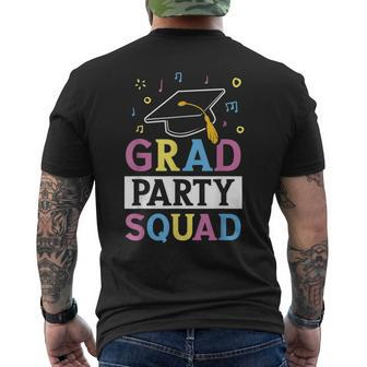 Grad Party Squad Graduation Celebrate Graduate Celebration Mens Back Print T-shirt - Seseable