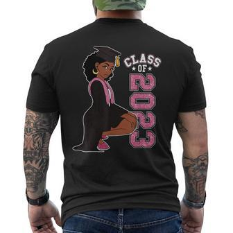 Graduation Her Seniors Class Of 2023 Black Girl Magic Mens Back Print T-shirt | Mazezy