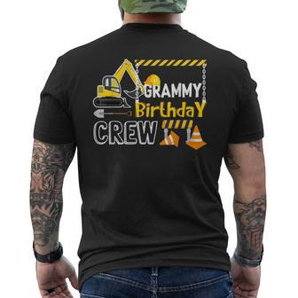 Grammy Birthday Crew Construction Birthday Men's T-shirt Back Print | Mazezy