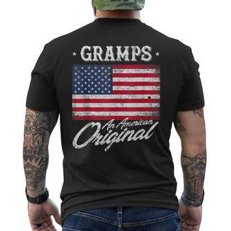 Gramps An American Original Patriotic 4Th Of July Mens Back Print T-shirt | Mazezy