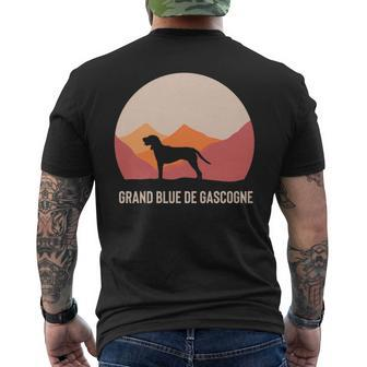 Grand Bleu De Gascogne Cute Silhouette Men's T-shirt Back Print | Mazezy