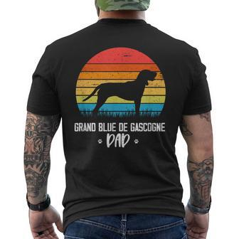 Grand Bleu De Gascogne Dad Daddy Papa Fur Parent Men's T-shirt Back Print | Mazezy