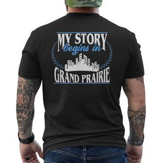 Grand Prairie Born In Grand Prairie Men's T-shirt Back Print | Mazezy