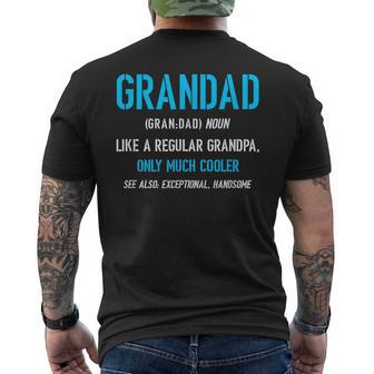Grandad Gift Like A Regular Funny Definition Much Cooler Mens Back Print T-shirt | Mazezy