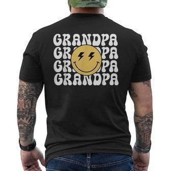 Grandpa One Happy Dude Birthday Theme Family Matching Men's T-shirt Back Print - Monsterry