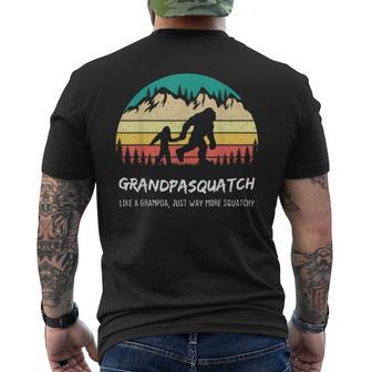 Grandpa Squatch Like A Grandpa Just Way More Squatchy Mens Back Print T-shirt | Mazezy