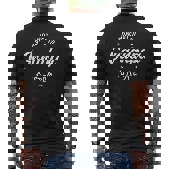 Grandpa To Be 1St Time 2024 Promoted To Grandpa 2024 Mens Back Print T-shirt | Mazezy