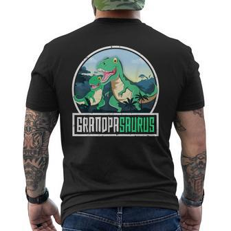 Grandpasaurus T-Rex Dinosaur Saurus Grandpa Matching Family Grandpa Funny Gifts Mens Back Print T-shirt | Mazezy