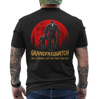 Grandpasquatch Like A Grandpa Just Way More Squatchy Bigfoot Mens Back Print T-shirt | Mazezy