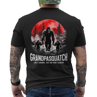 Grandpasquatch Like A Grandpa Just Way More Squatchy Funny Mens Back Print T-shirt | Mazezy