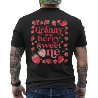 Granny Of The Berry Sweet One Strawberry First Birthday 1St Men's T-shirt Back Print | Mazezy