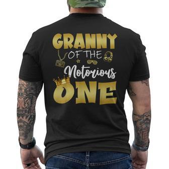 Granny Of The Notorious One Hip Hop Themed 1St Birthday Boy Mens Back Print T-shirt - Seseable