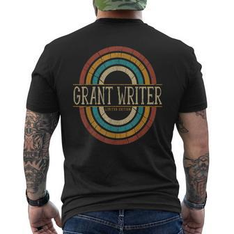 Grant Writer Vintage Retro Men's T-shirt Back Print | Mazezy